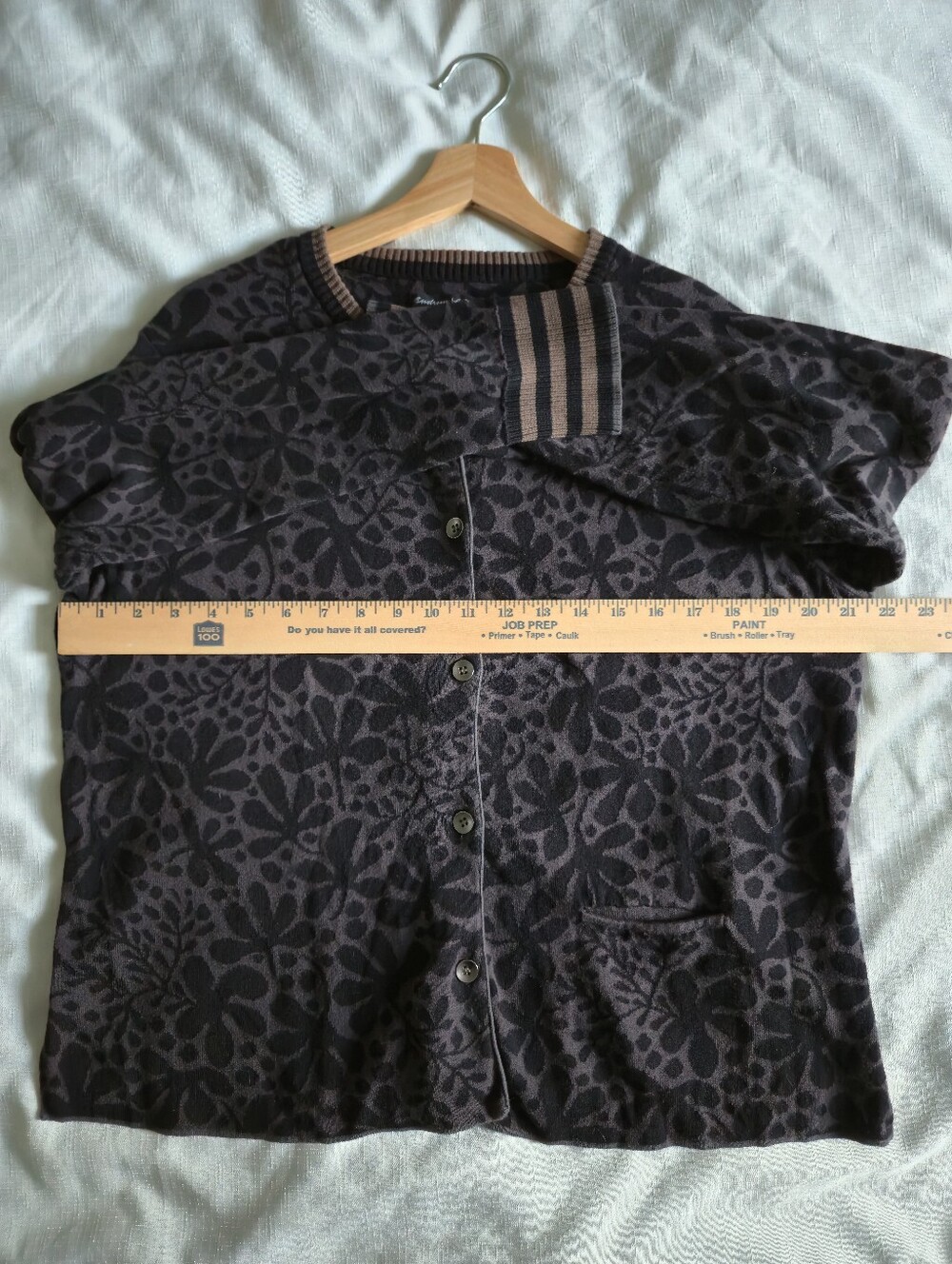 Gudrun Sjoden Organic Cotton Floral Cardigan L Artsy Scandinavian Lagenlook Boho - Picture 12 of 12